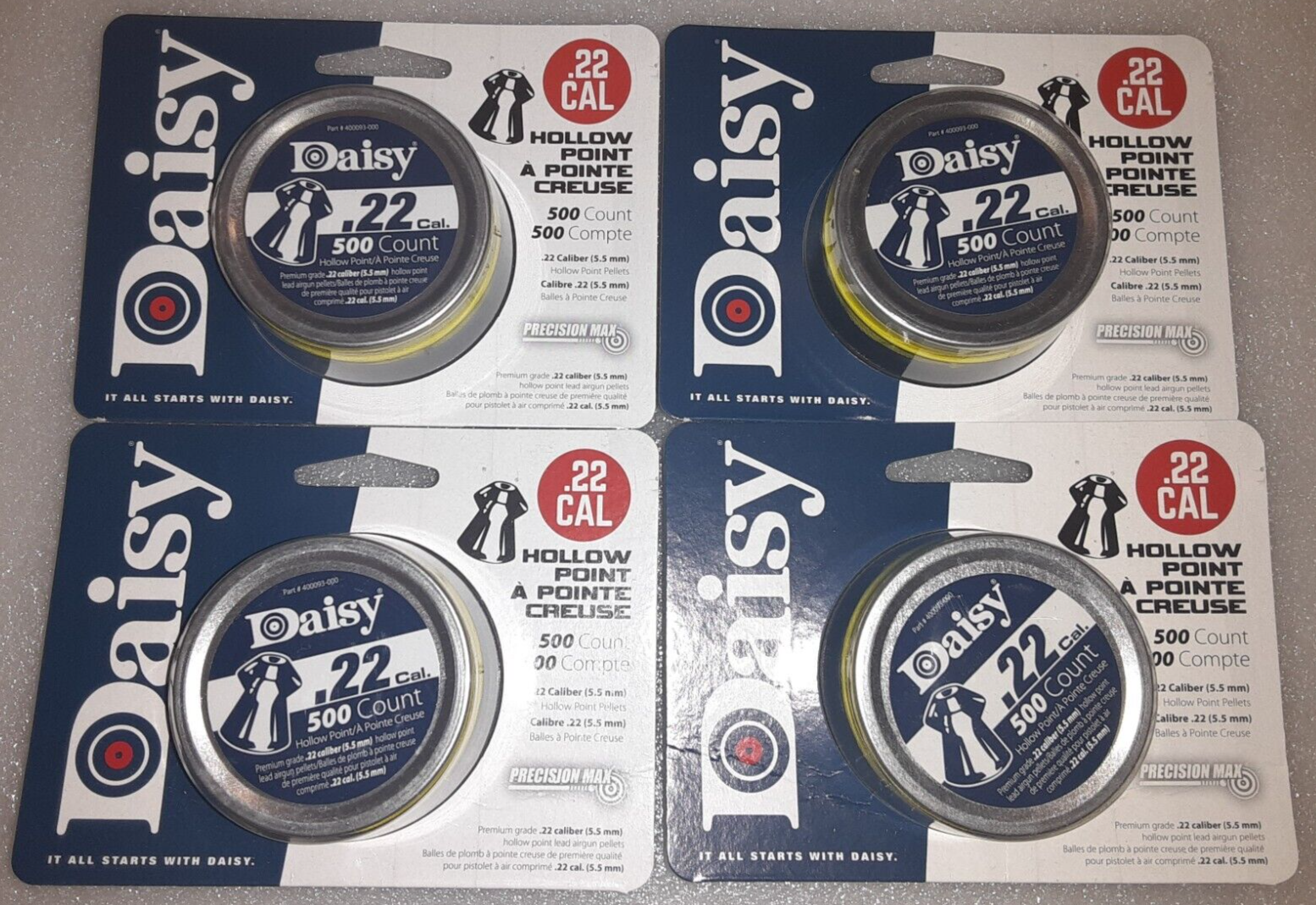 Daisy .22 Caliber 15.27 Gr Precision Max Hollow Point Airgun Pellets, 2000 count