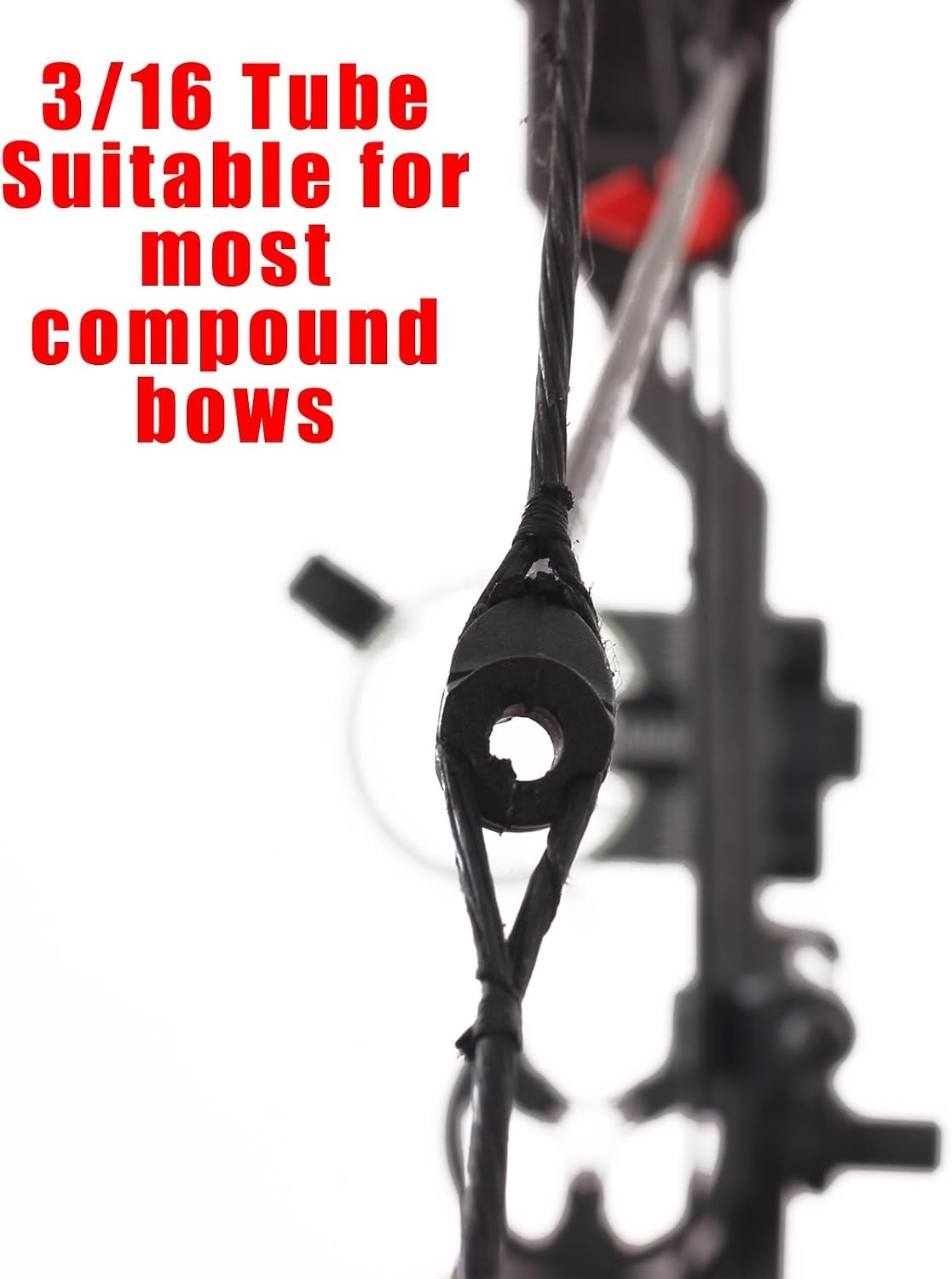Aluminum 3/16 Archery Peep Sight with Bowstring Serving Thread Set for Hunters