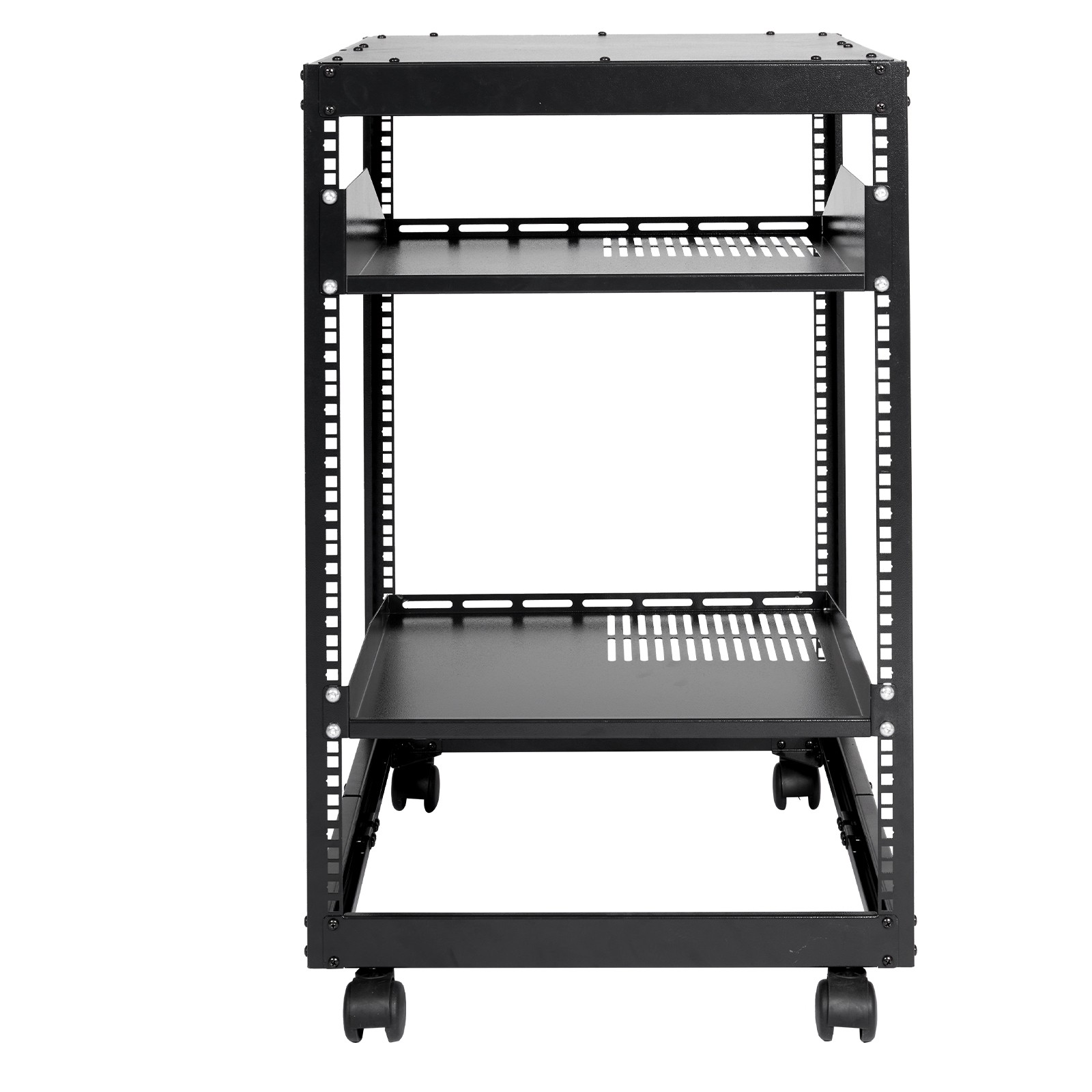 Uimoso 15U 4-Post Adjustable Open Frame Server Rack for Network Equipment