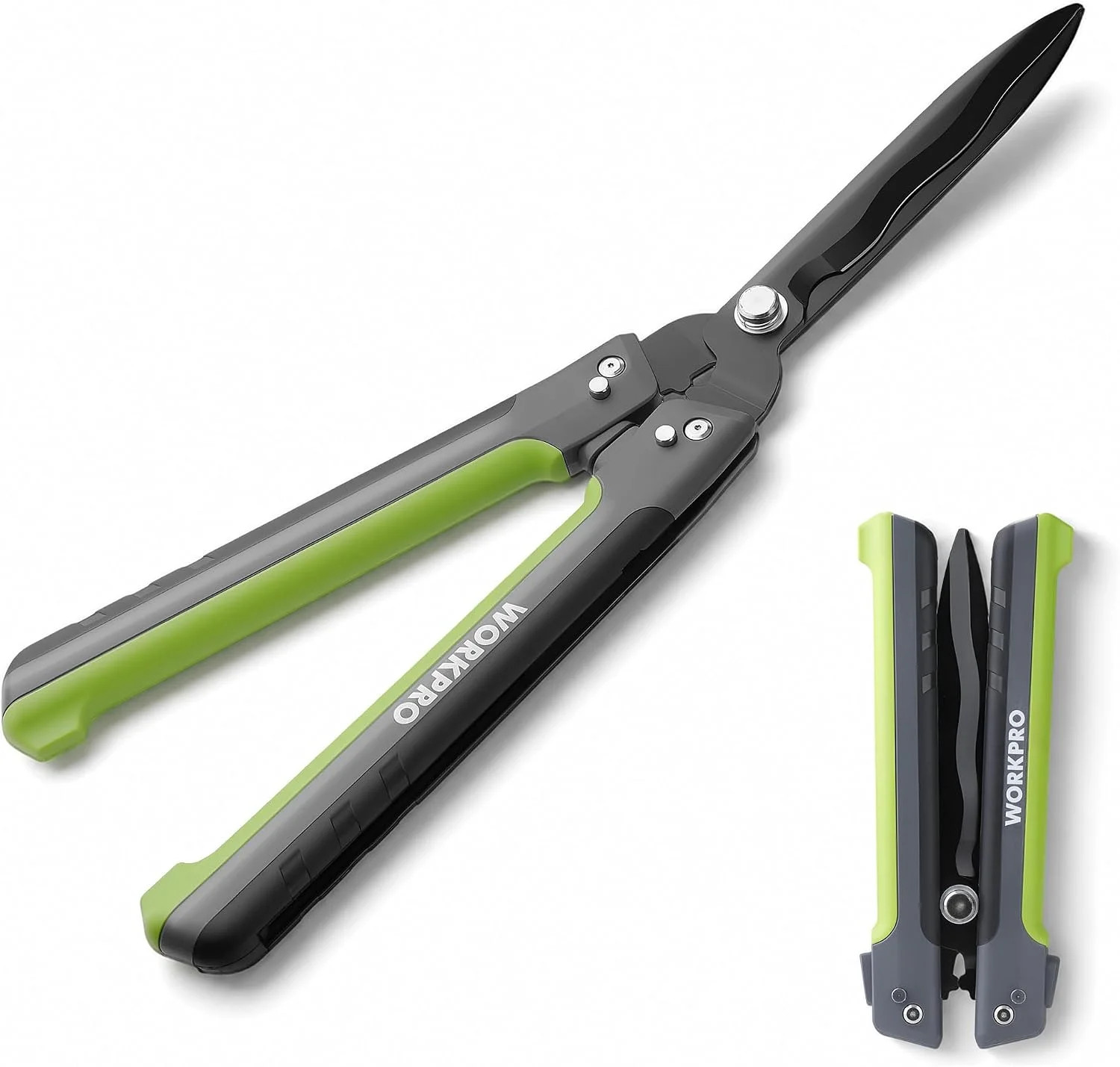 WORKPRO 23" Hedge Shears, Foldable Hedge Clippers with High-Carbon Steel, Manual