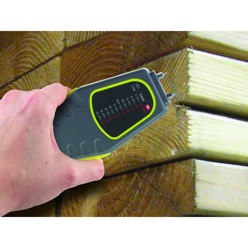 General Tools MM1E Pin-Type Ten LED Display Bar Graph Moisture Meter 3.2 oz.