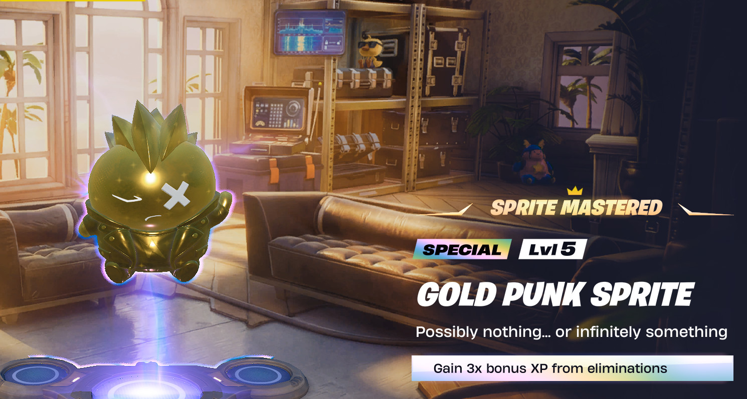 GOLD PUNK SPRITE BOT LOBBY I (CHEAPEST MASTERED) Back-bling ready