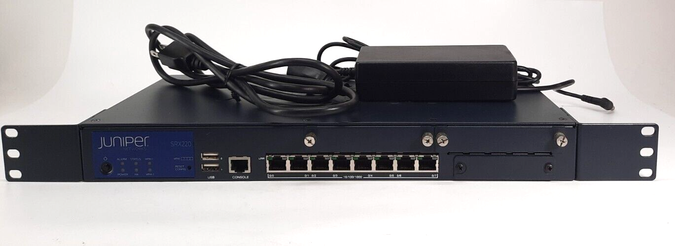 Juniper SRX220H2 Gateway w/ AC Adapter