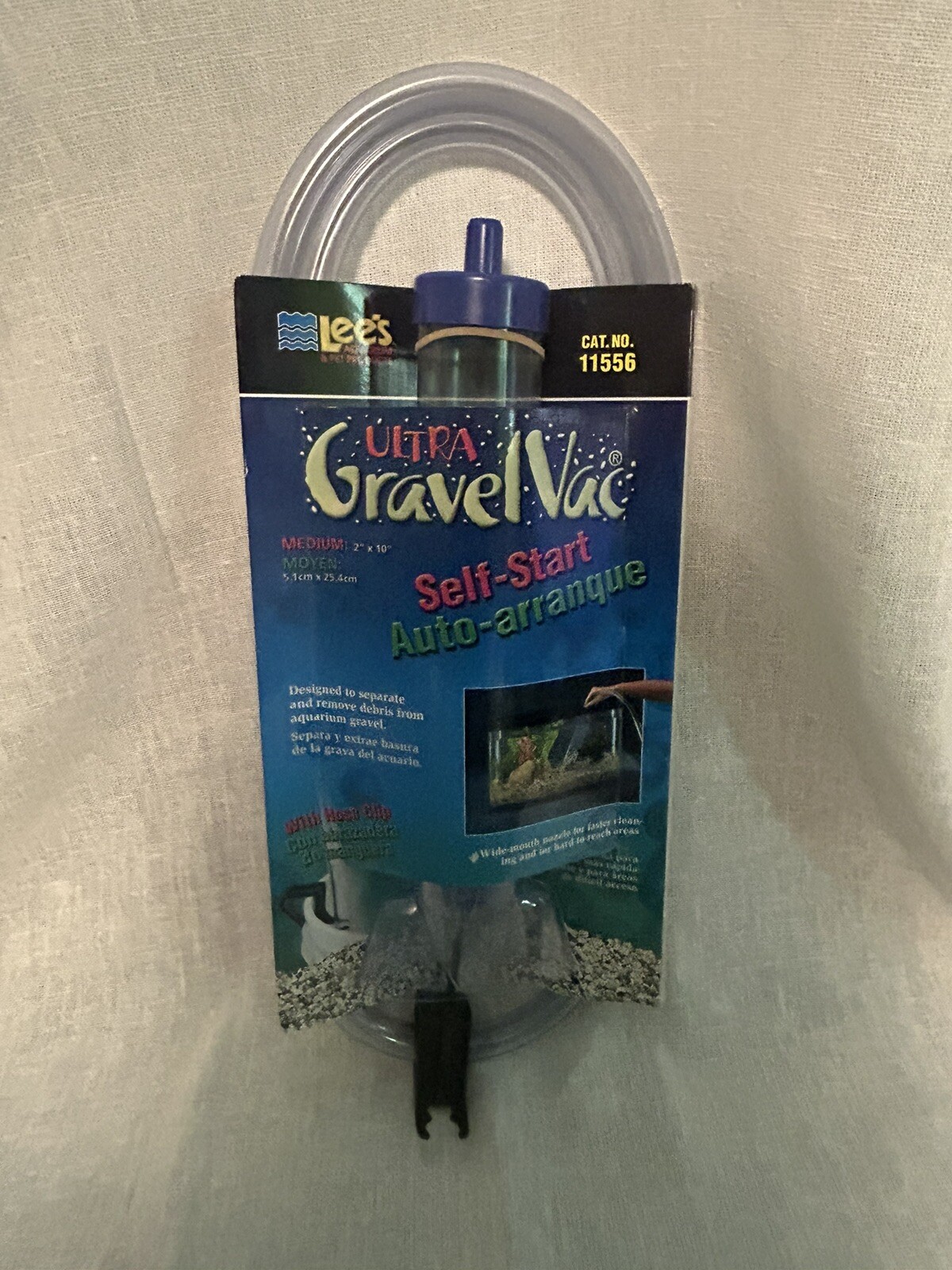 Lees Ultra Gravel Vac Self Start With Wide Mouth Nozzle Large With House Clip