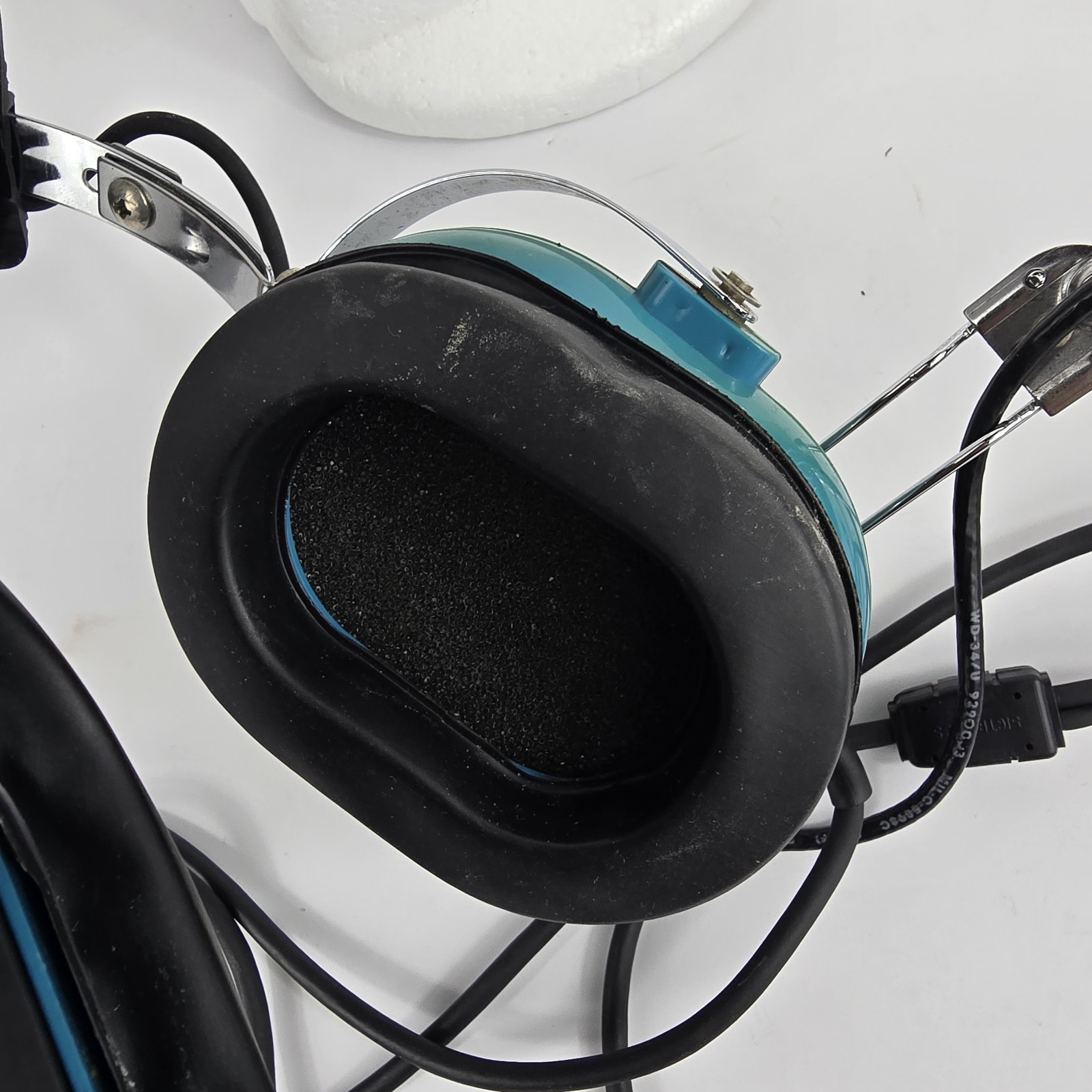 Sigtronics S-40 Pilot Aviation Headset Teal Blue Flying Headset Untested AS IS
