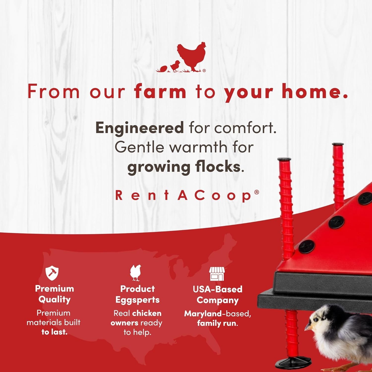Adjustable 15-Watt Chick Brooder Heat Plate - Energy-Saving