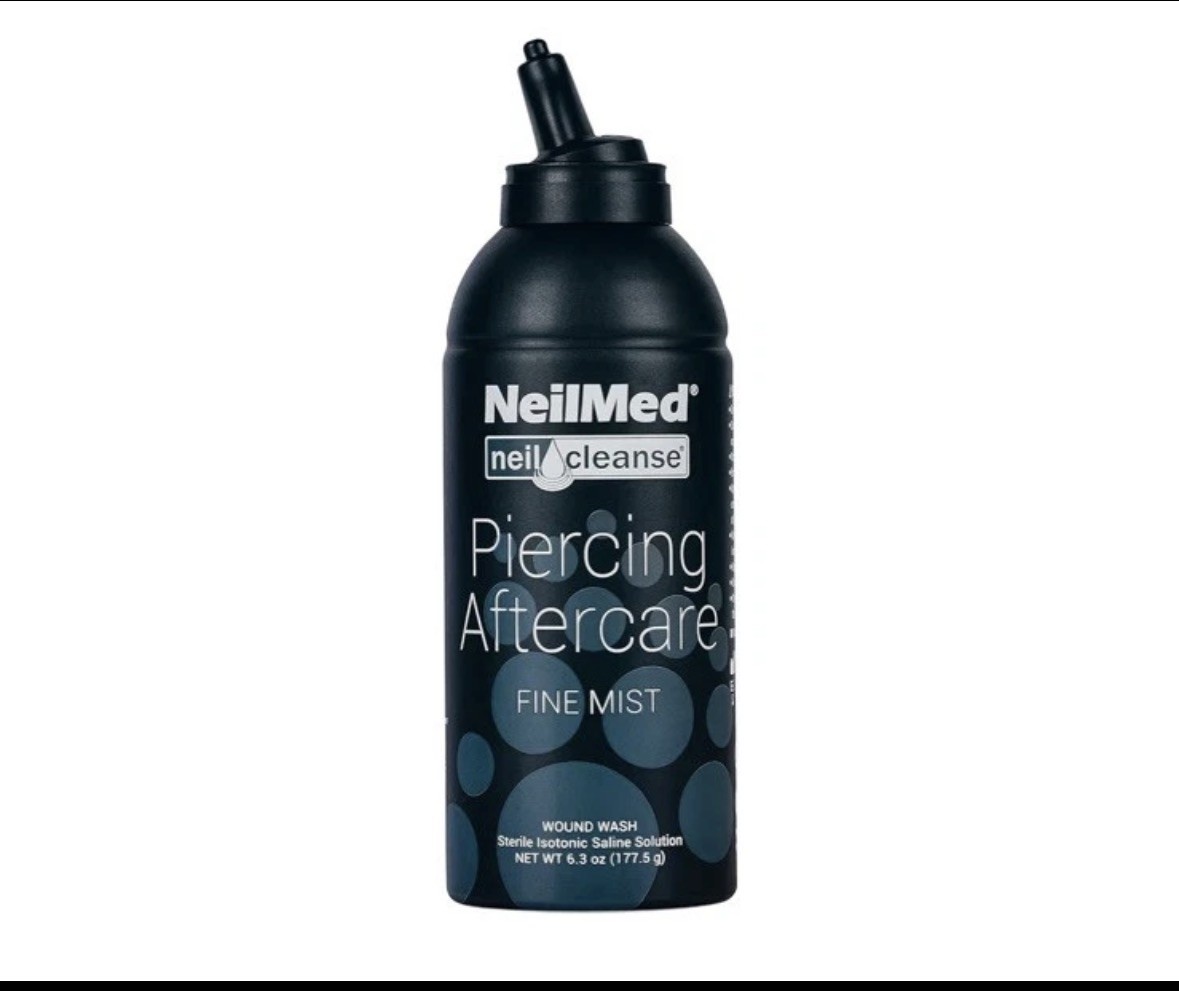Full size NeilMed Piercing Aftercare Wound Wash – Sterile Saline Spray 6.3 Oz