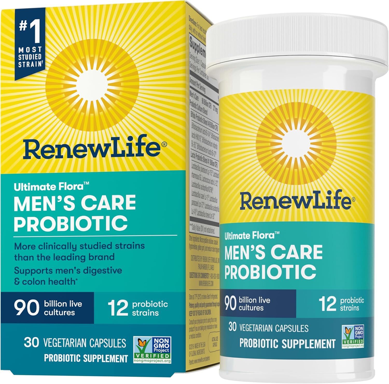 Renew Life - Men's Care Probiotic 90 Billion CFU - 30 Count EXP 03/27 COLD PACK