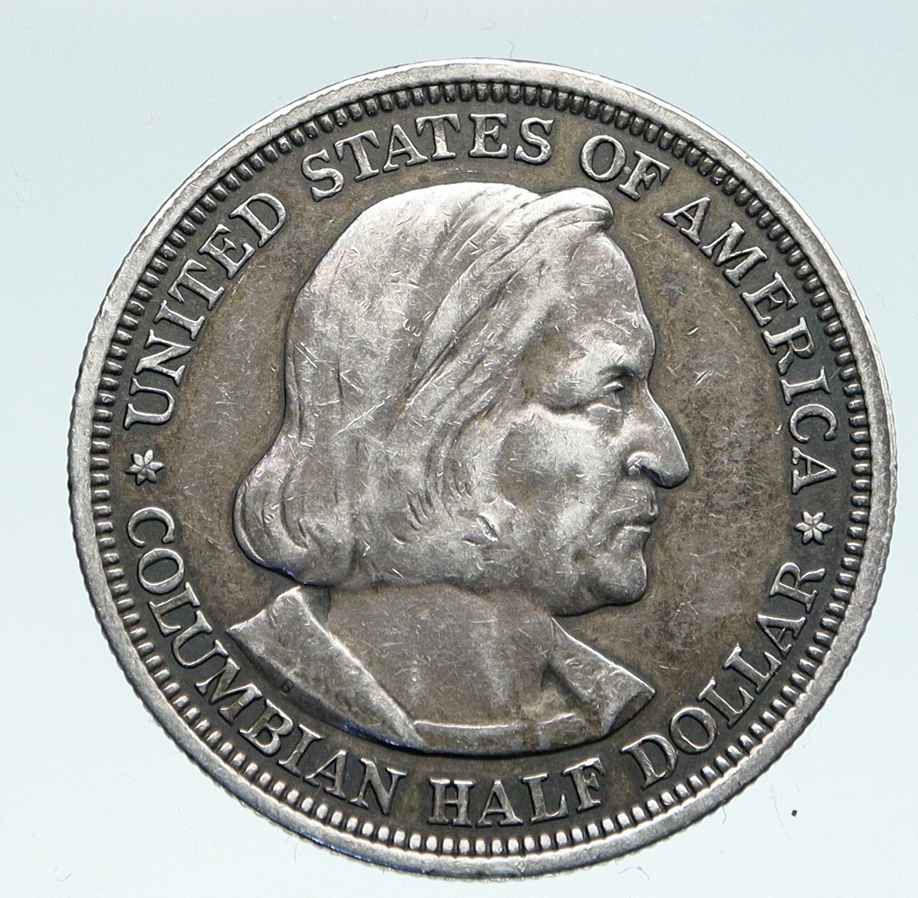 1893 USA COLUMBUS World's Fair SANTA MARIA SHIP Silver Half Dollar Coin i91461