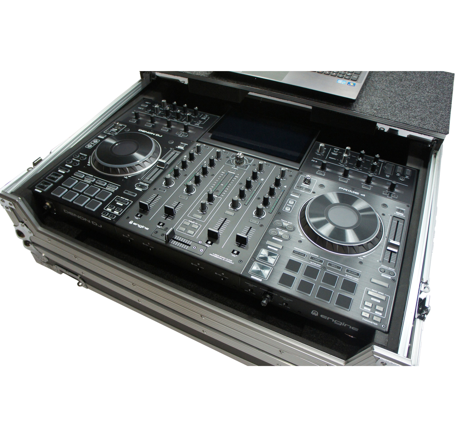 Harmony HCMCX9000LT Flight Glide Laptop Stand DJ Custom Case for Denon Prime 4