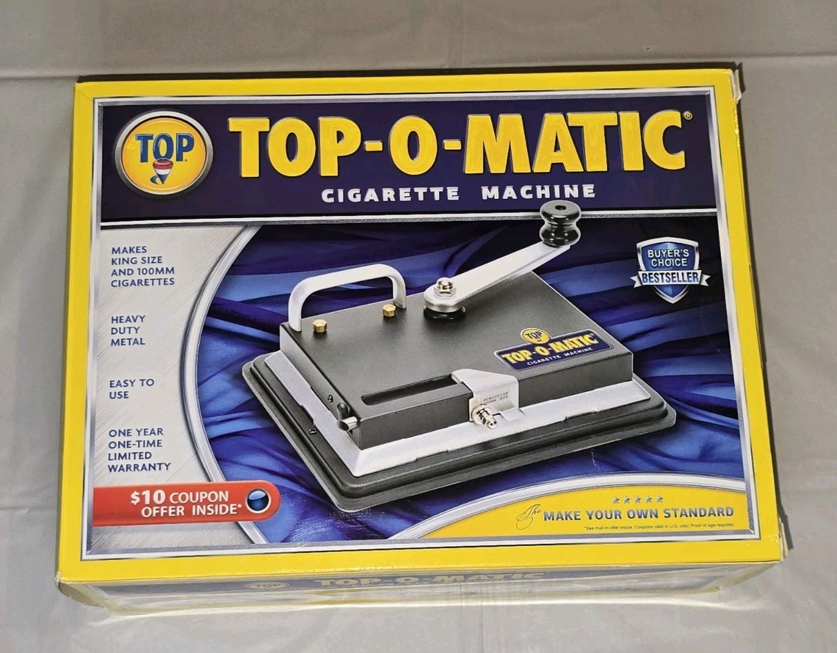 Used Top-O-Matic Cigarette Rolling Machine Tobacco w/Manual