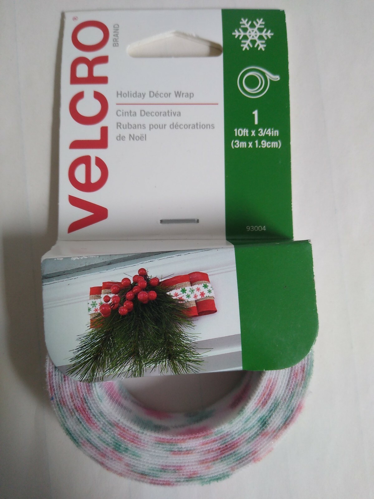 VELCRO(R) Brand Holliday Decor Wrap 10ft x 3/4in - NEW