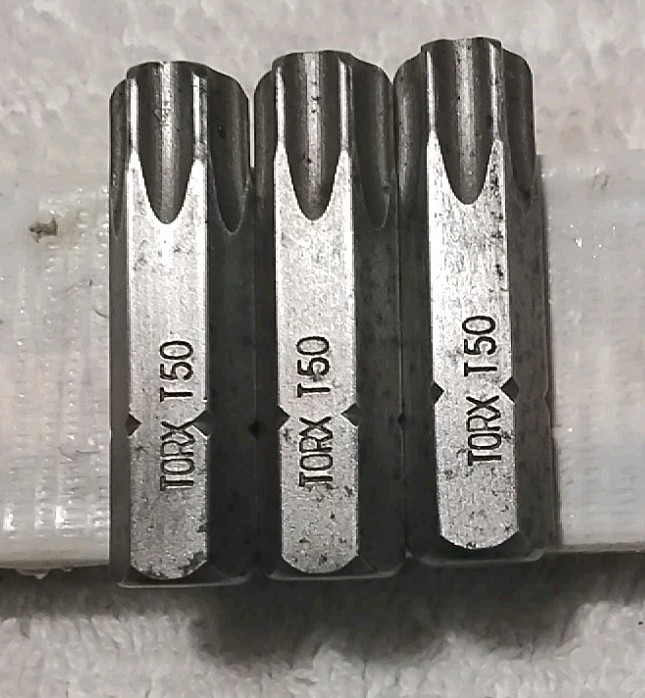 3pc TORX T-50 5/16" HEX ×1-1/4" LONG