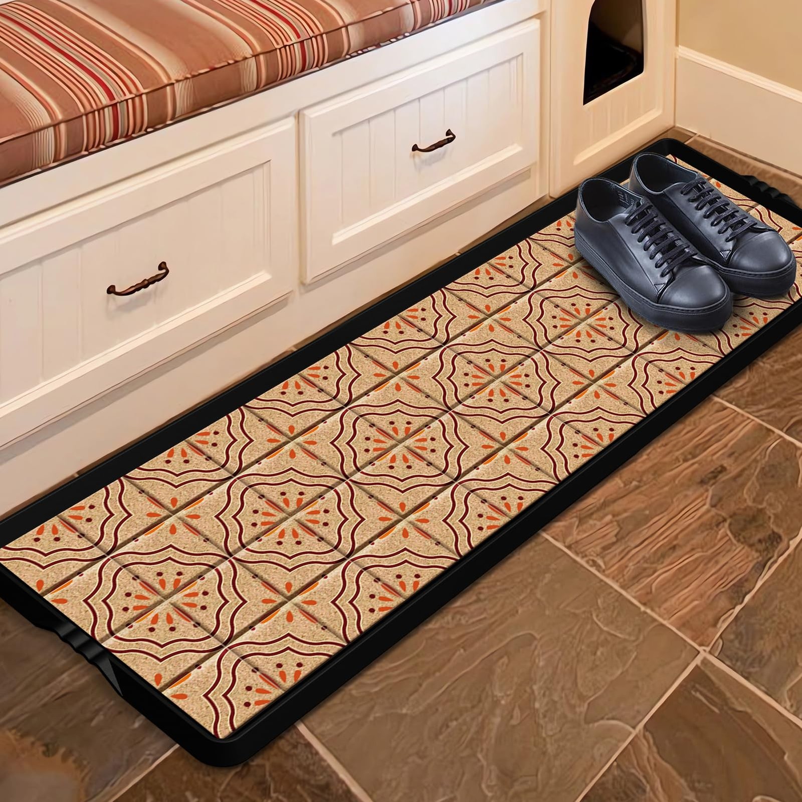Mibao Boot-Tray Heavy Duty Rubber Shoe Mat with Lip Waterproof Shoe Tray for ...