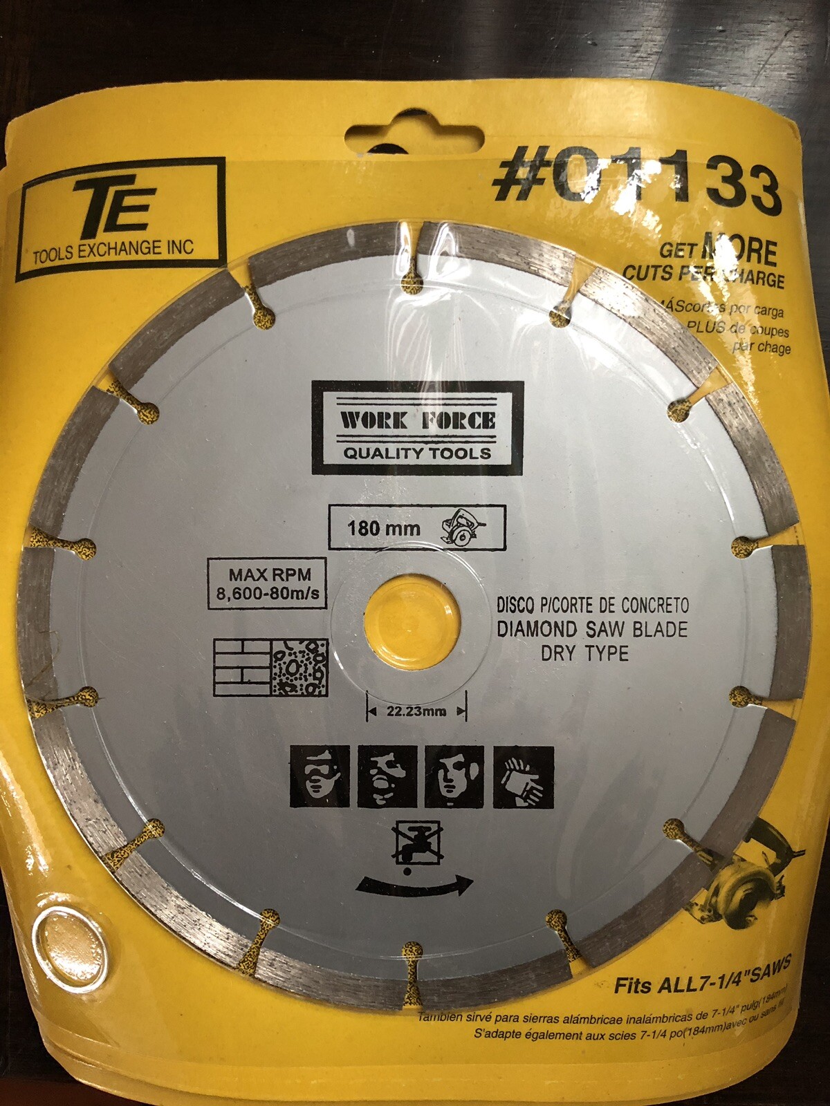 2 Pack - New 7-1/4" Diamond Saw Blade Dry Masonry Concrete Sawing Cutting Tools