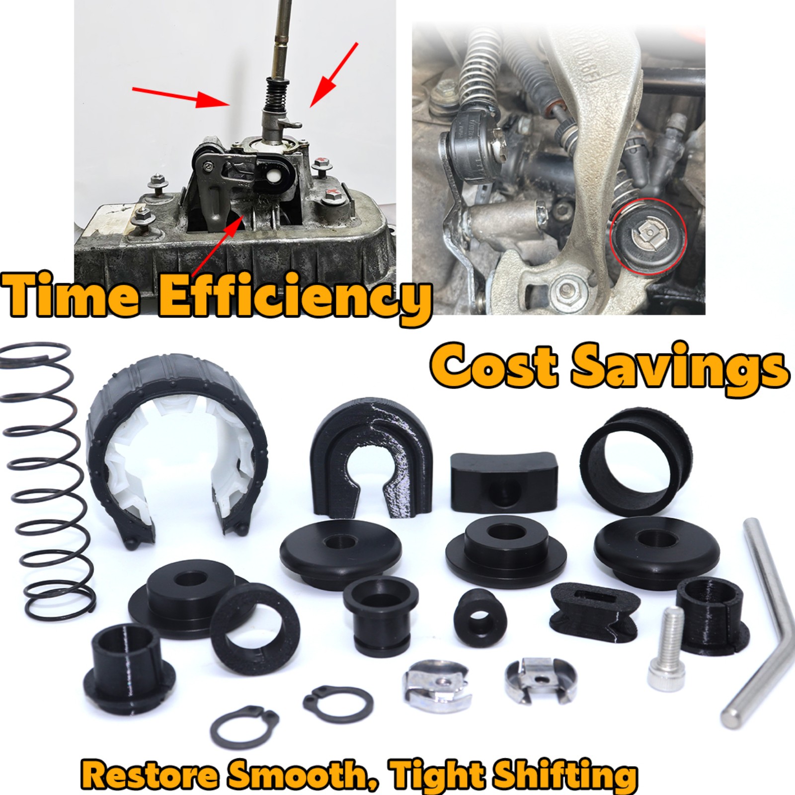 Complete Shifter Bushing Kit For VW Golf MK4 2000 - 2002 Selector Linkage Bushes