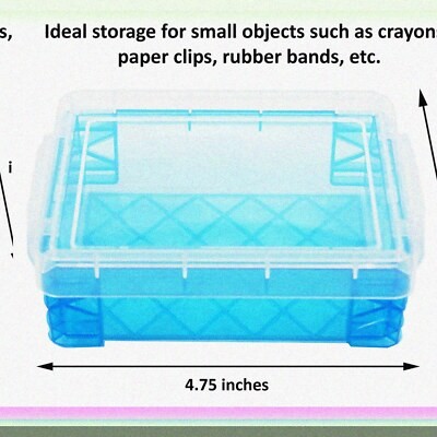Set of 6 colorful crayon storage boxes