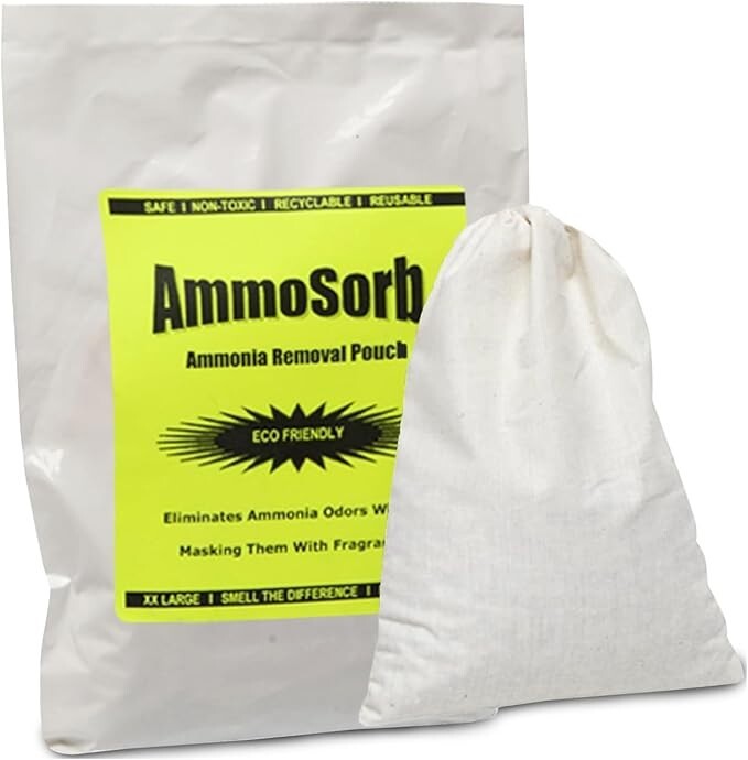 AMMOSORB Reusable Ammonia Odor Eliminator Deodorizer Pouch: Treats 300 Sq. Ft.