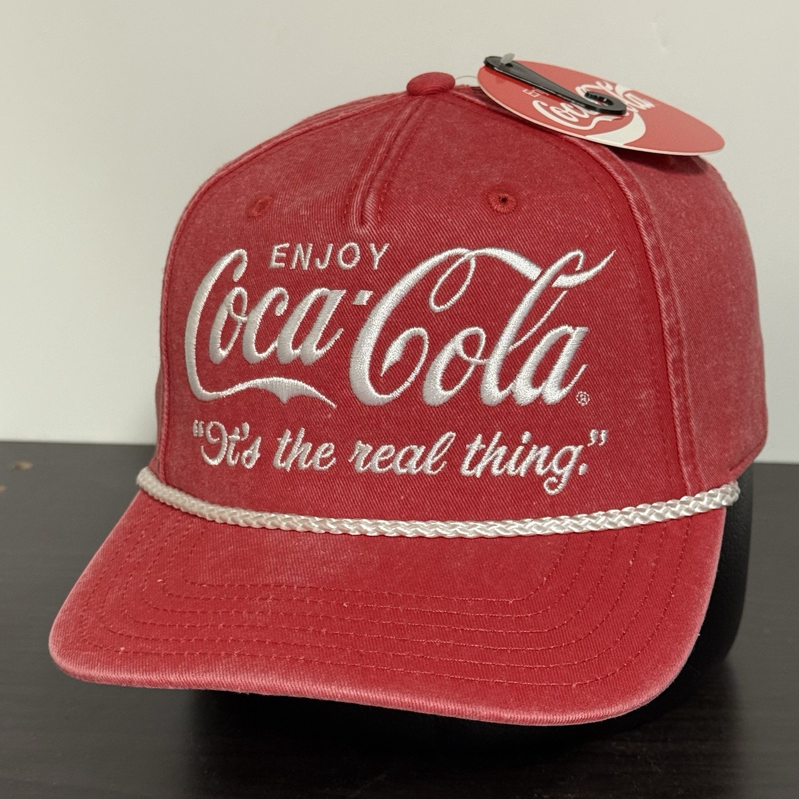Coca Cola Snapback Hat Red Adult Rope Cap "Its the Real Thing" Coke NEW!