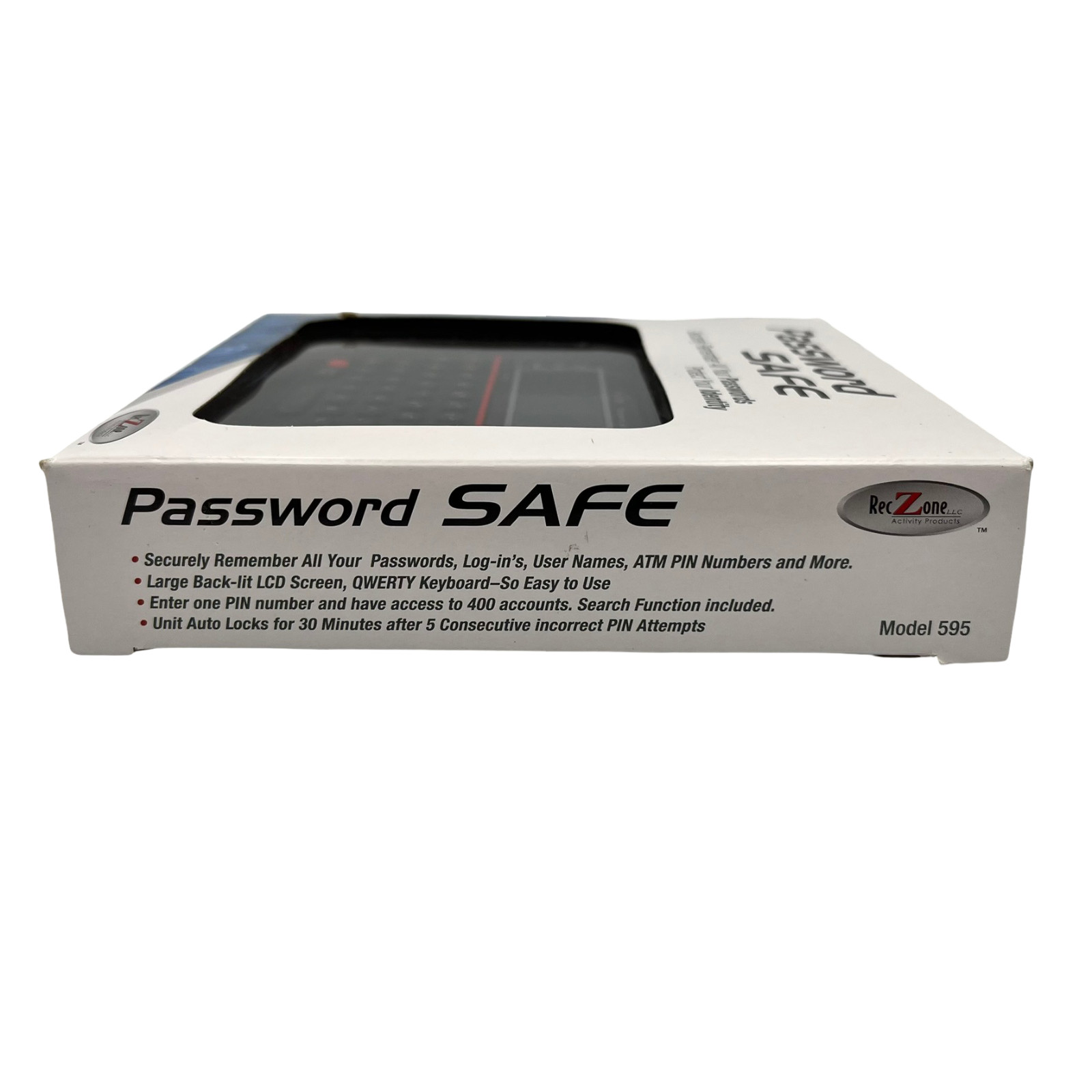 RecZone Password Safe #595 Electronic Password Organizer New