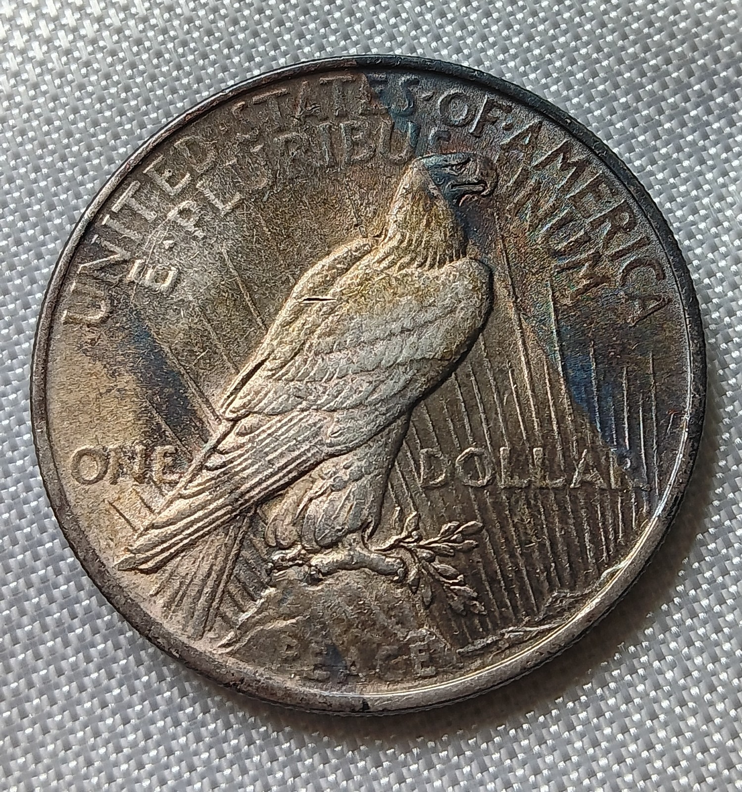1924 peace silver dollar (Natural Toning)