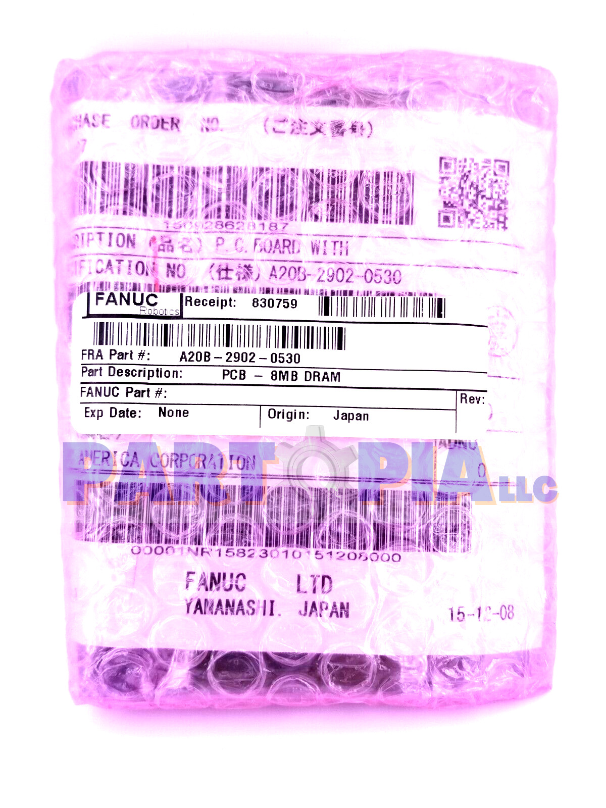 FANUC A20B-2902-0530 Daughter Memory Module, PCB 8MB DRAM