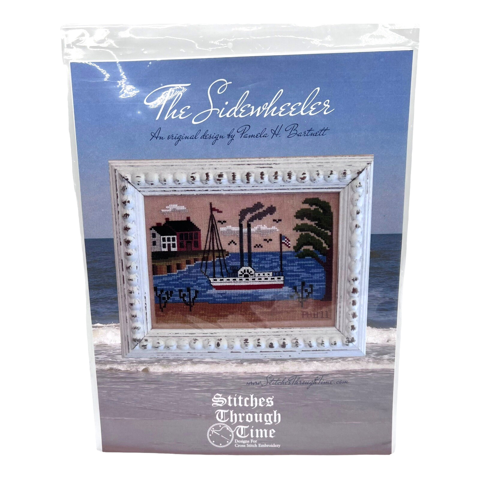 The Sidewheeler Stitches Through TIme Cross Stitch Pattern Chart Steamboat NEW