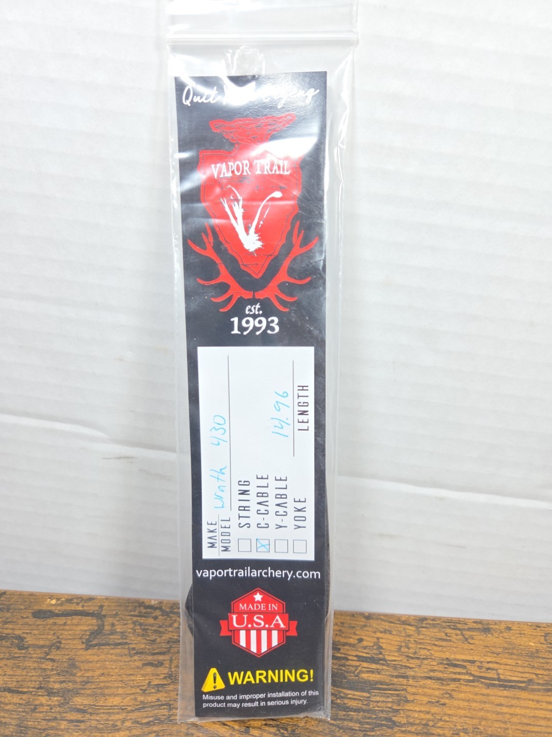Vapor Trail Archery C-Cable Wrath 430  14.96in.