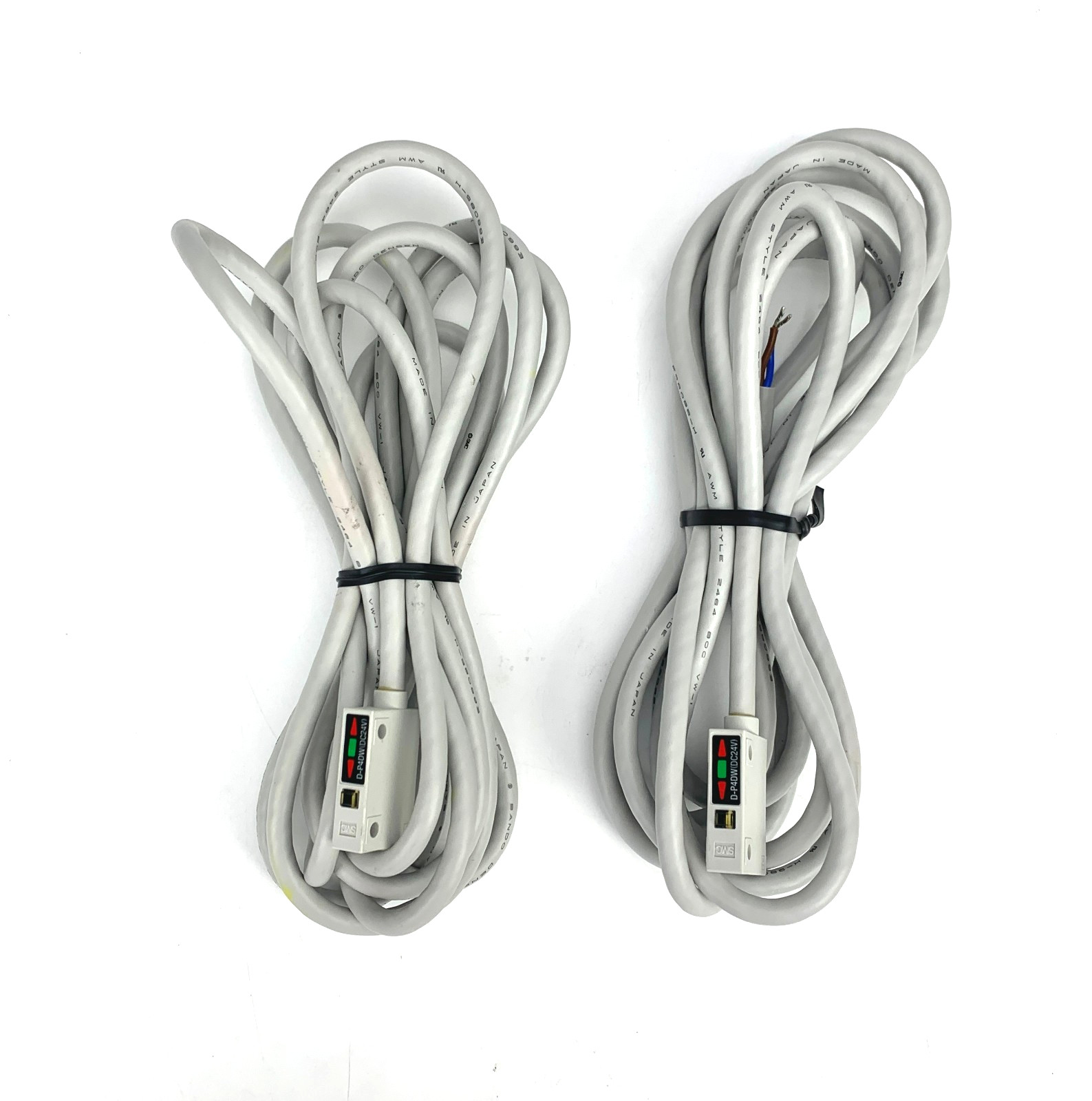 SMC  Reed Auto Switch Sensor D-P4DW(DC24V)  10' Cable  (LOT OF 2)