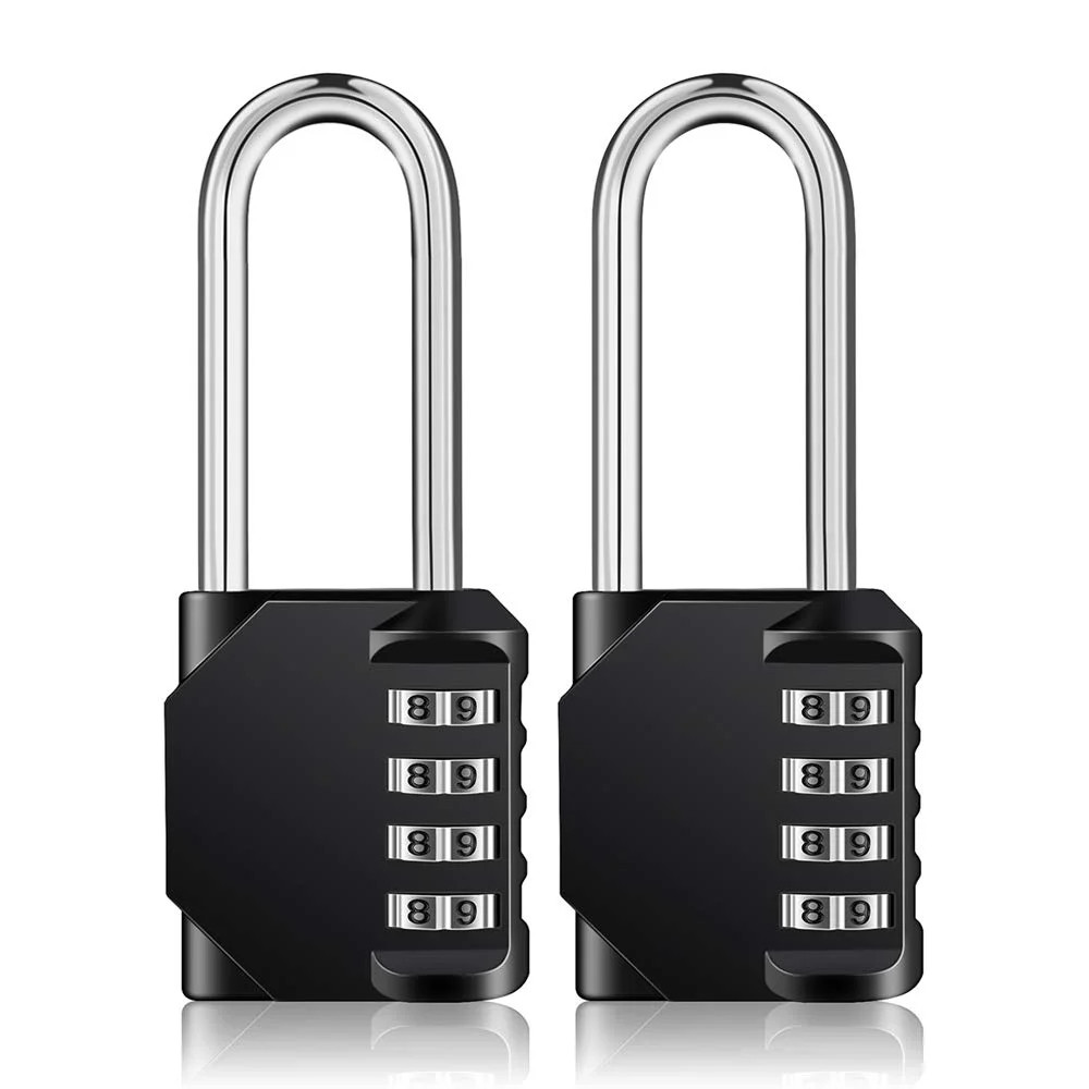 4-Digit Combination Lock: 10,000 Codes, Weatherproof & Durable
