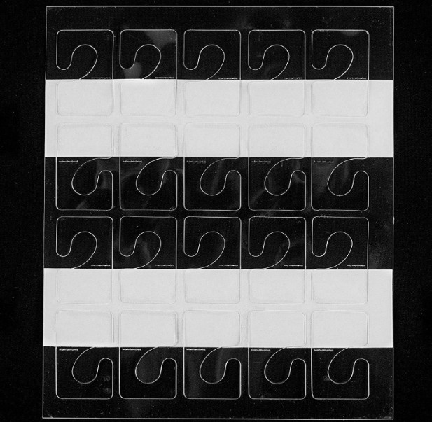 SnowTing 120Pcs Self Adhesive Plastic Hang Clear Tabs Hooks Display Card for Sto