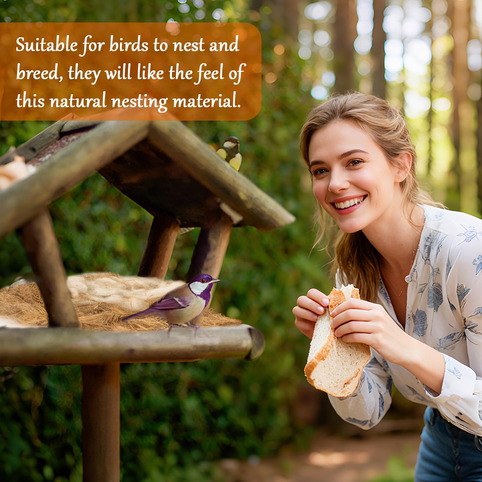 2 Pack Bird Nesting Material - Bird Nests Bedding Hummingbird Nesting Material M
