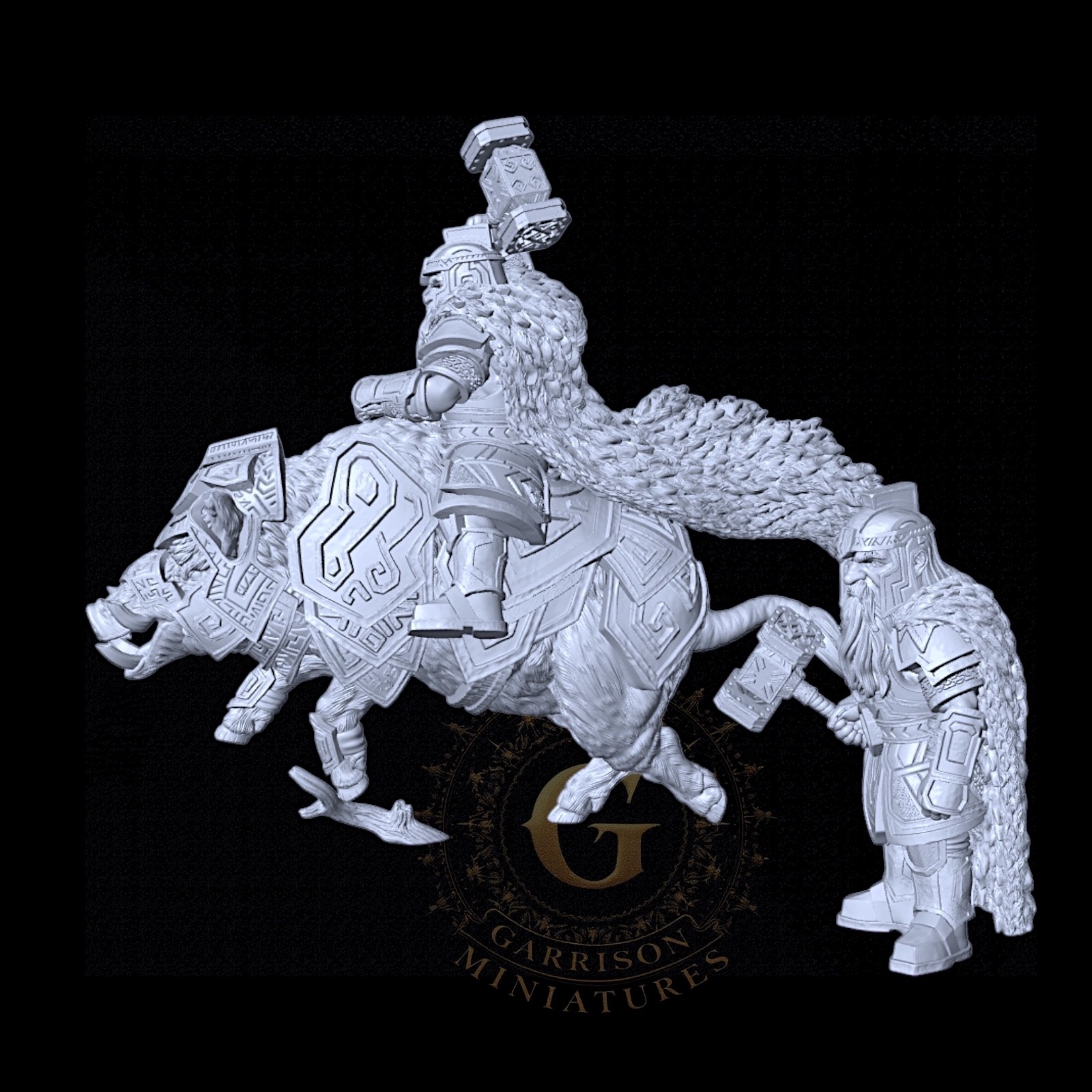 Dwarf Lord Foot & Mounted: 28mm Fantasy Wargames and Collectors Miniatures