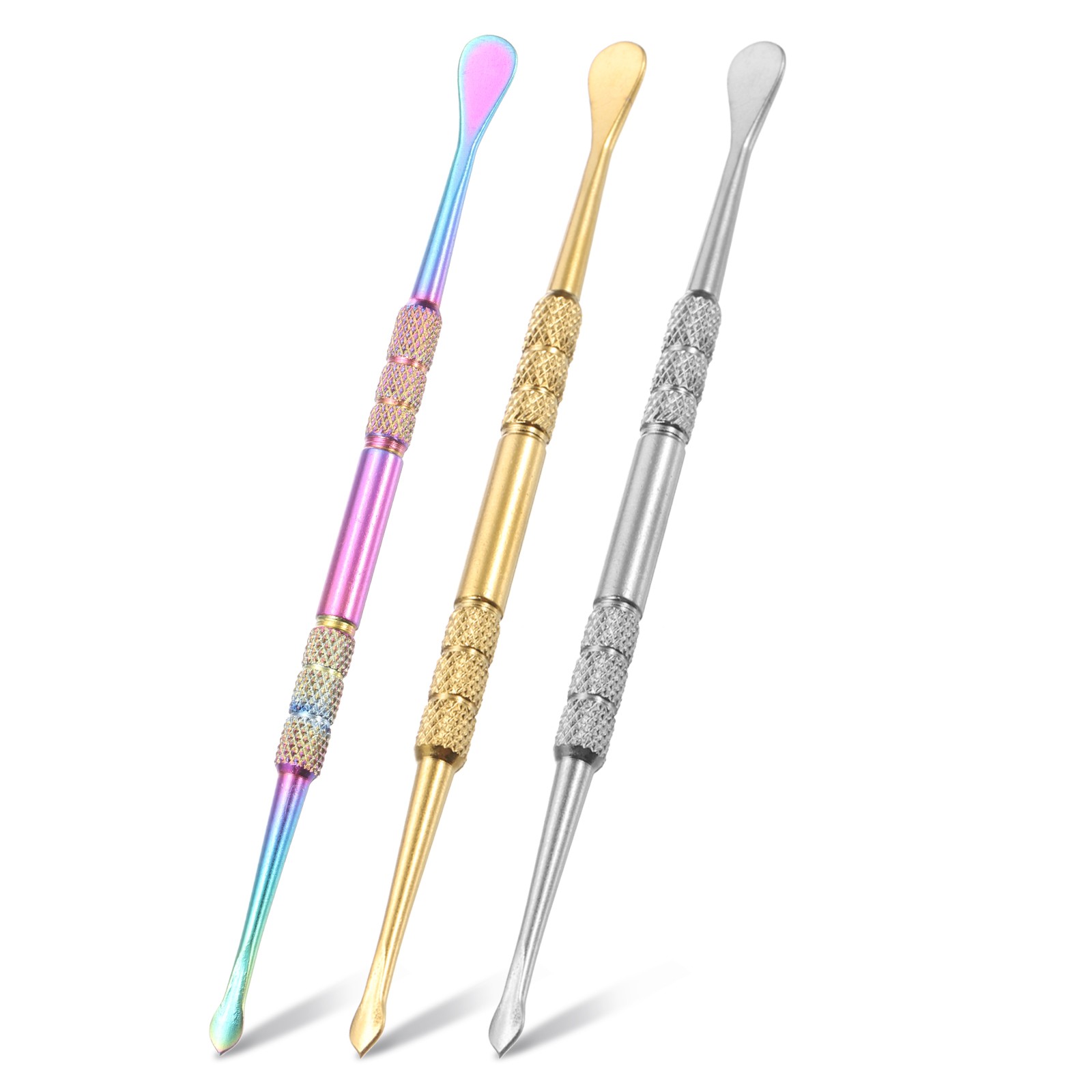 3 Pcs Stainless Steel Double-Headed Wax Carving Tools 4.6Inch, AB, Gold, Silver