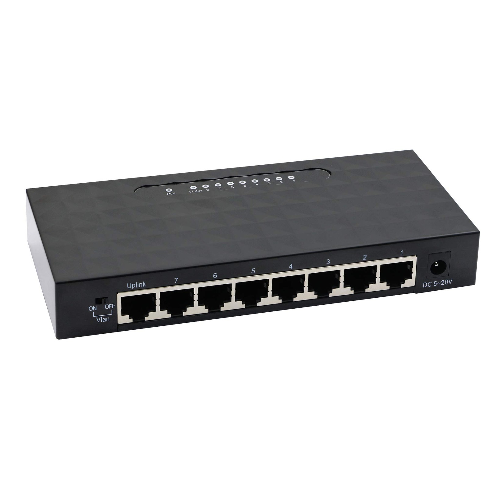 8 Port Gigabit Switch，Unmanaged 10/100/1000Mbps Network Hub Ethernet Splitter...