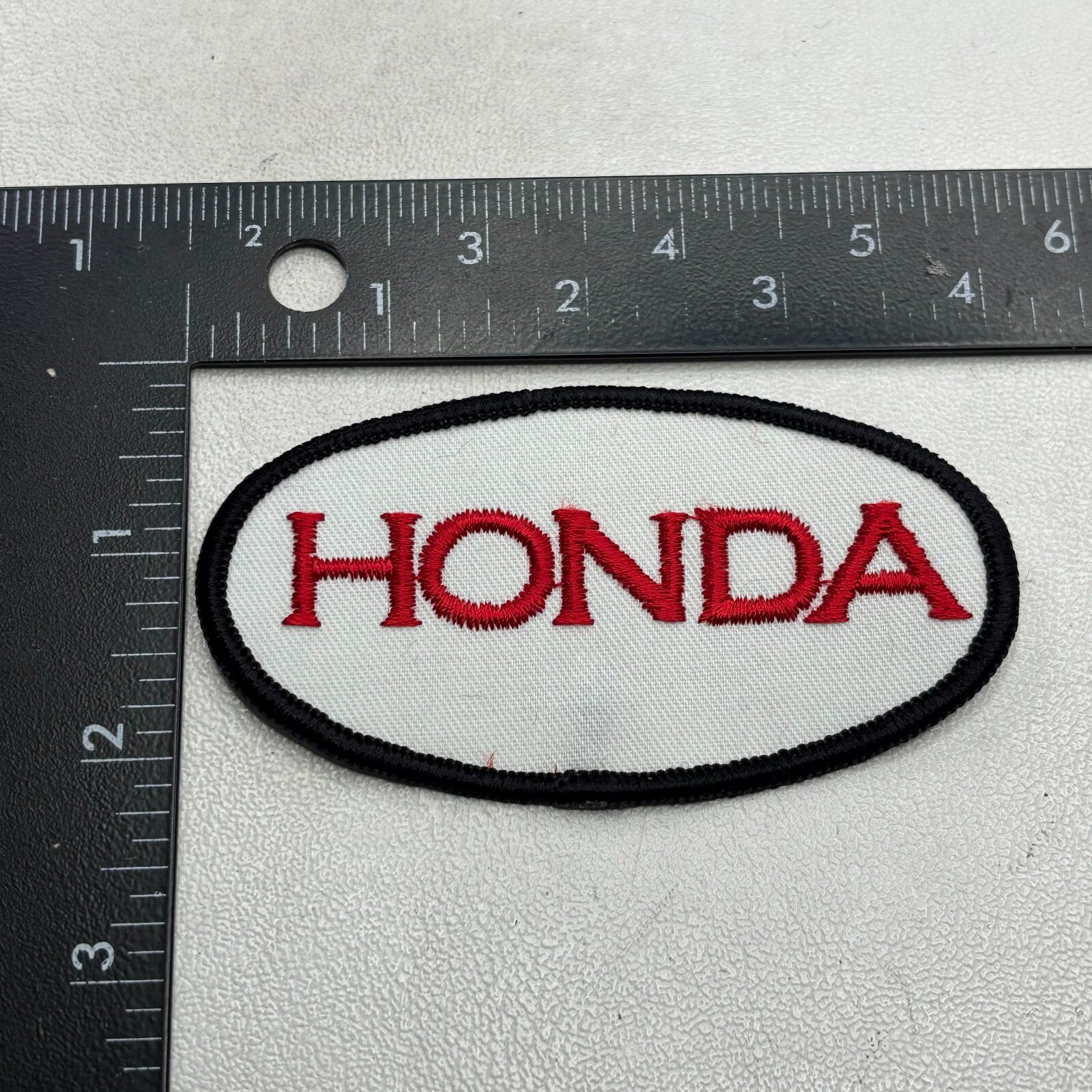 Vintage c 1990s Red White Black HONDA Motorcycle Patch (Bike Biker) 00at