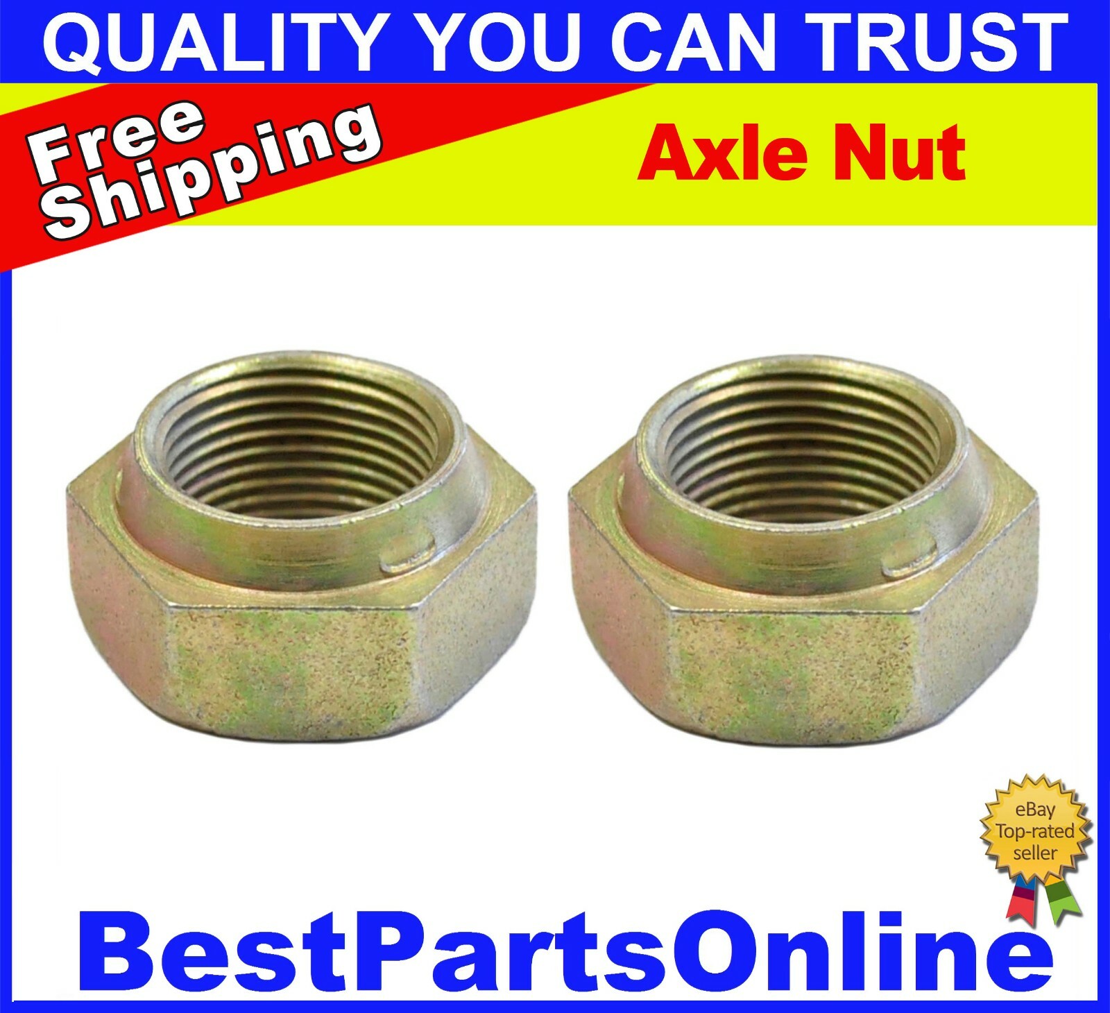 CV Axle Nut M22x1.5 Self Lock NUT-23 for AUDI 5000 77-88 SAAB All 74-01 (2-pack)