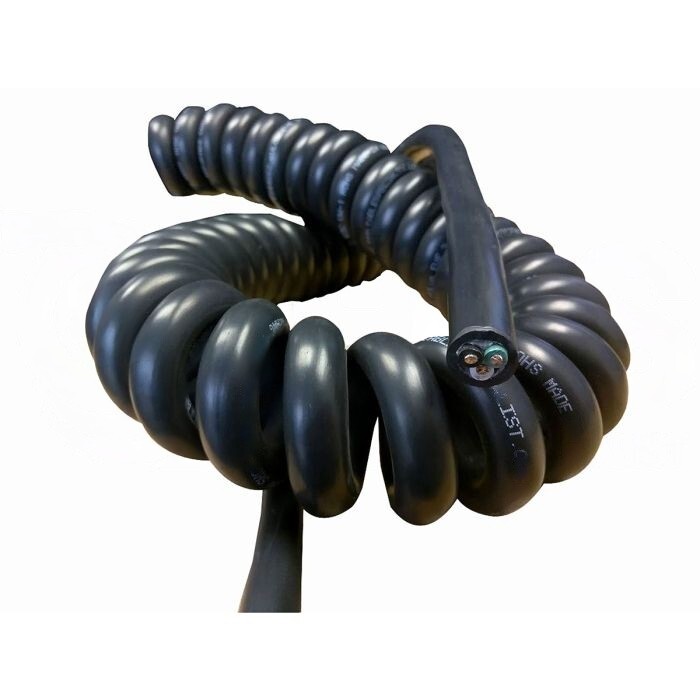 3ft Retracted, 15ft Extended 18/3 SOOW Retractable Coil Cord UL/CSA
