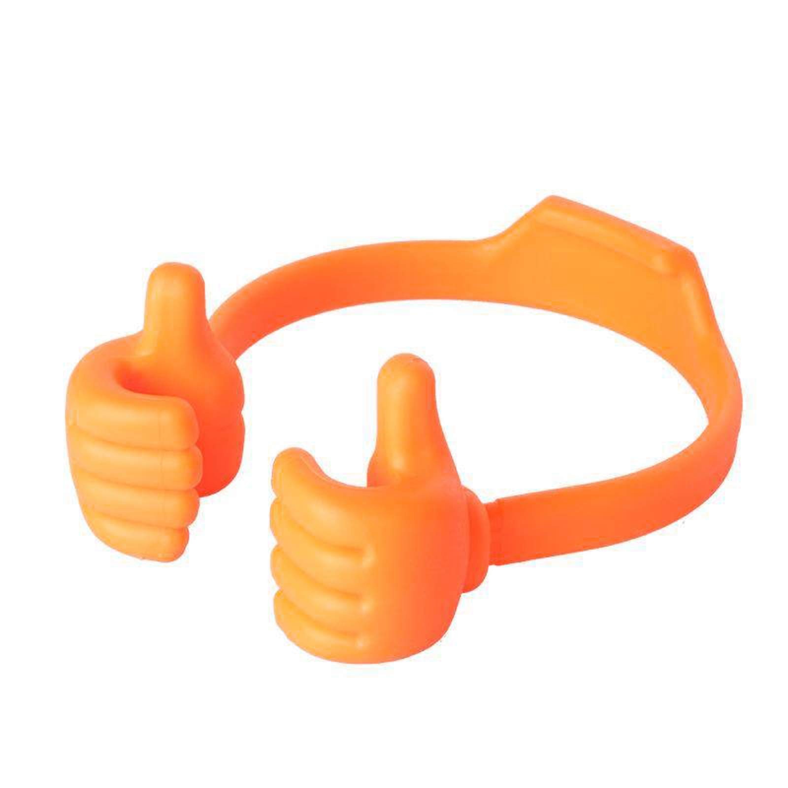 Arinda Thumbs Up Mobile Cell Phone Holder Movie Watching Lazy Bed Orange