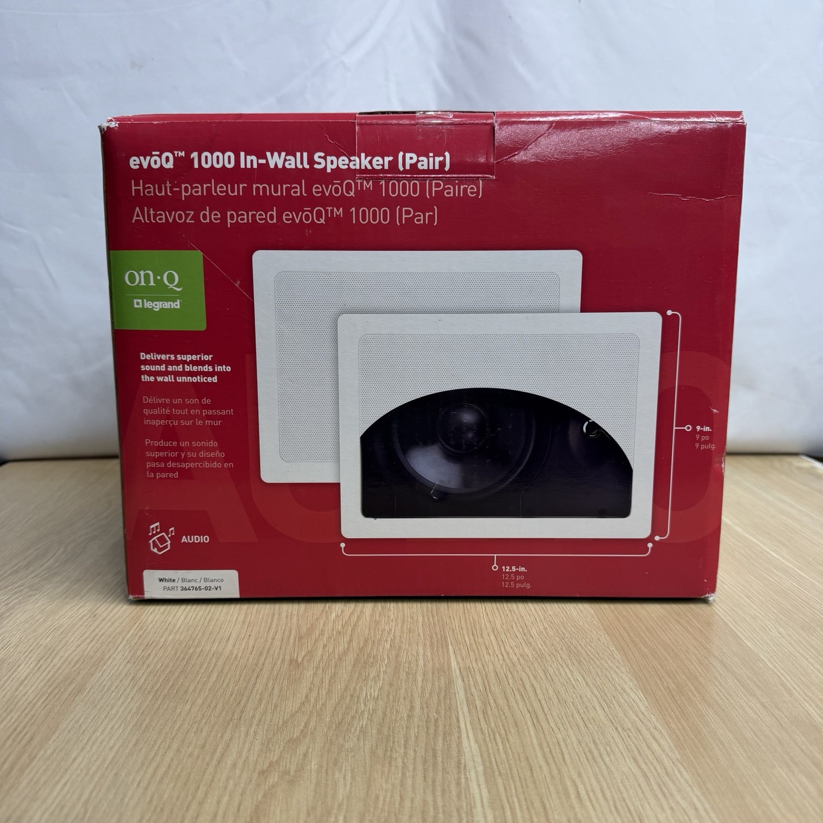 On-Q Legrand evoQ 1000 6.5” In-Wall Speakers Pair 100W White 364765-02-V1