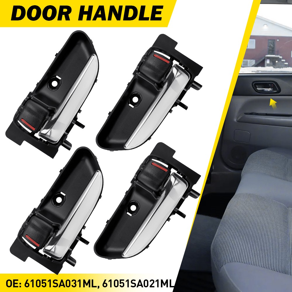 New Interior Door Handle 4Pcs Front Rear Fit 2003-2008 Subaru Forester USA
