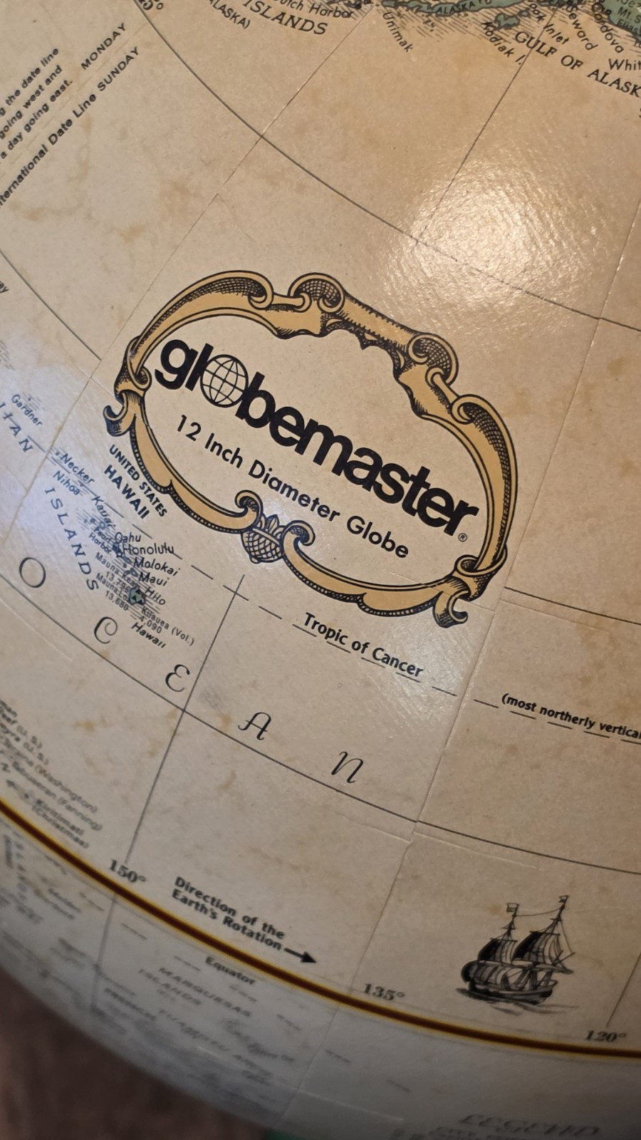 Globemaster 12 Inch Tabletop Globe Plastic Political Map Multicolor Rotating