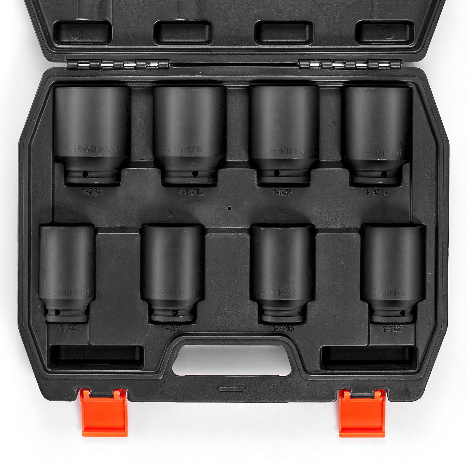 Uimoso 8PCS 1/2" Drive Deep 6-Point SAE Axle Nut Impact Socket Set