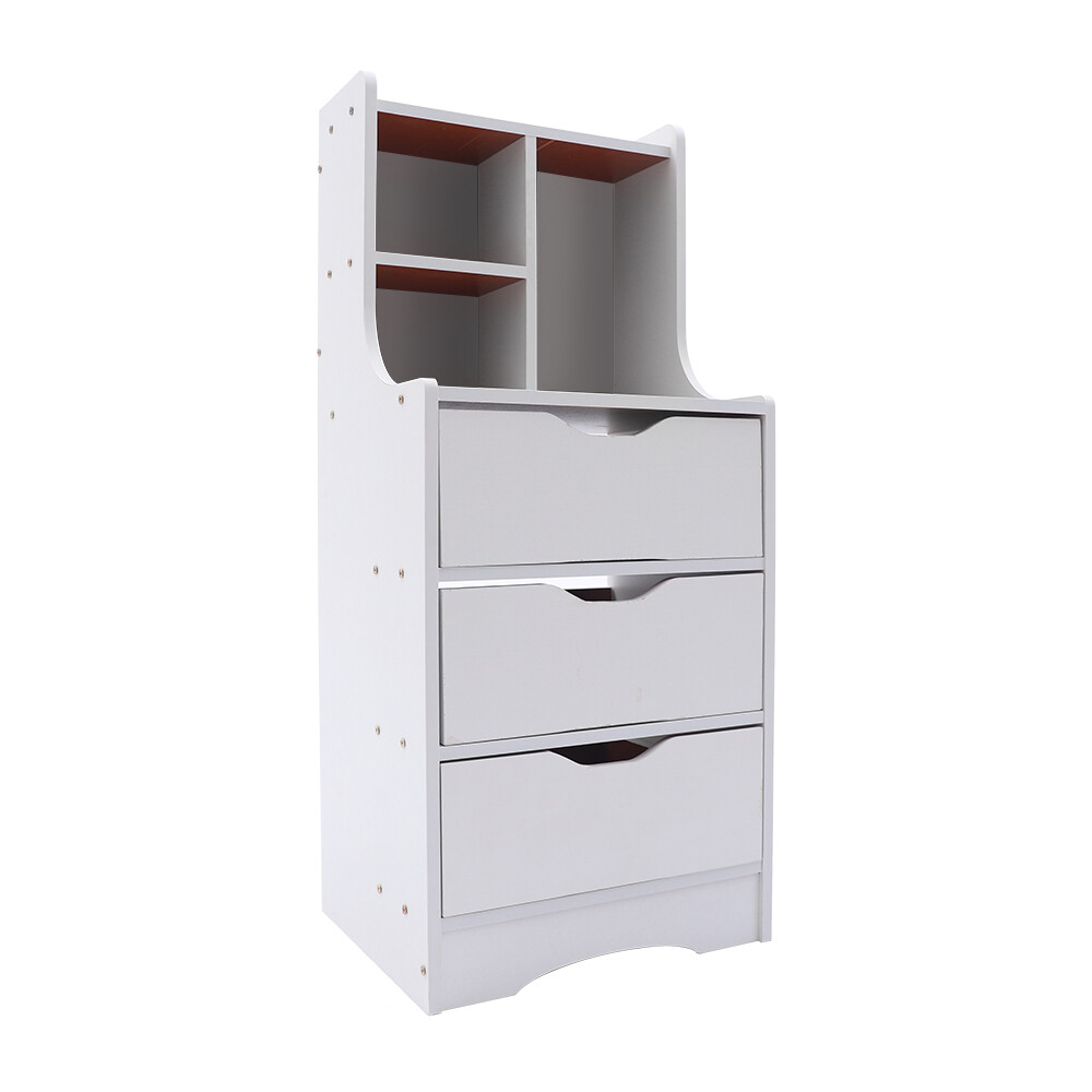 3 Drawers End Side Bedside Table Nightstand Organizer Storage Table Bedroom