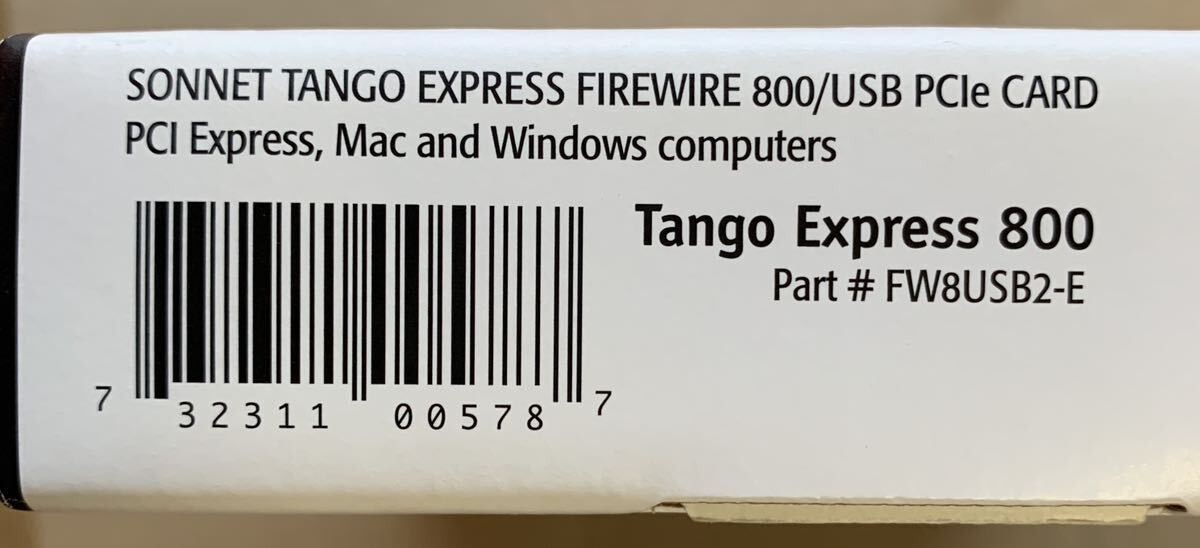 Sonnet Tango Express 800 FireWire 800 USB 2.0 Combo PCIe Expansion Card Mac PC