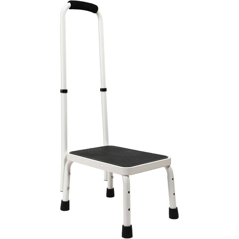 Safety Step Stool W/ Handle Non-Slip Surface Elderly Heavy Duty Portable Support