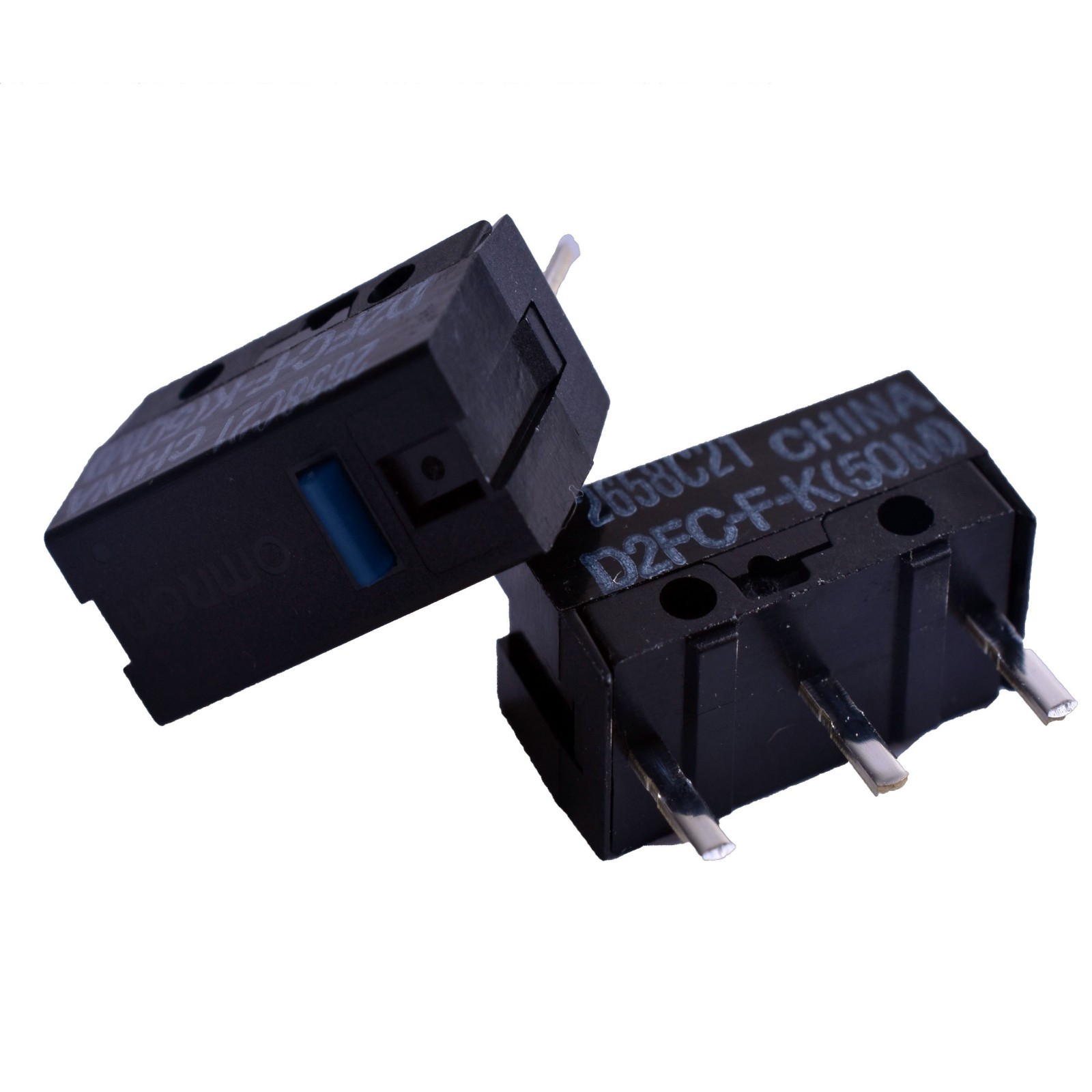 10PCS OMRON Mouse Micro Switch D2FC-F-K(50M) Blue Dot Mouse Button Fretting