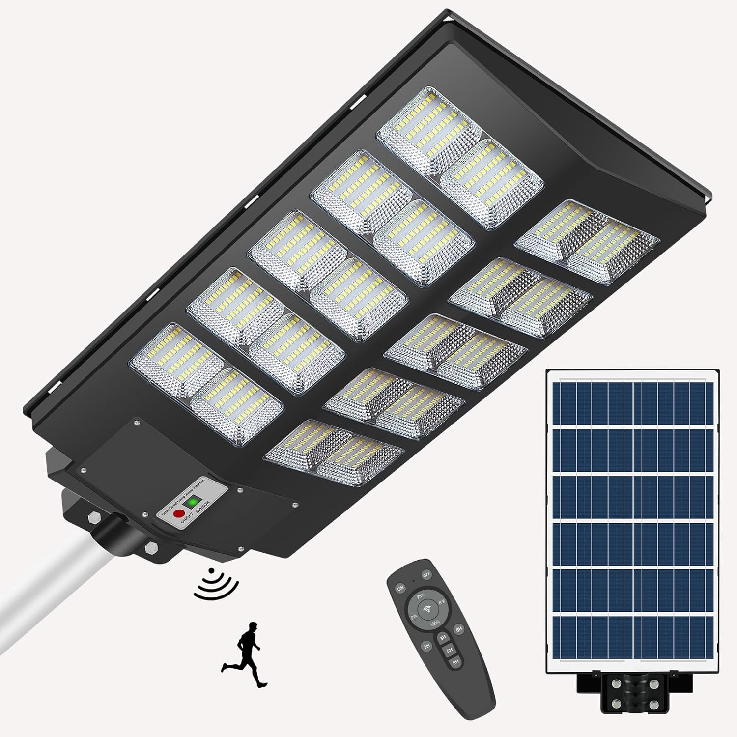 Commercial 2000W LED Street Light Dusk to Dawn Light Outdoor Area Road Arm Lamp
