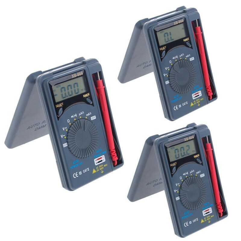 XB866 Mini Auto Range LCD Voltmeter Tester Tool AC/for Pocket Digital Multime