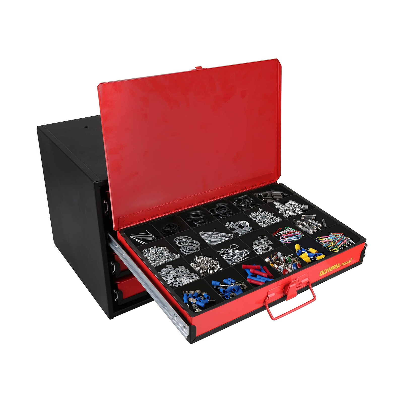 90-806 4-Drawer Hardware Organizer includes 2500-pieces Small Hardware, black...
